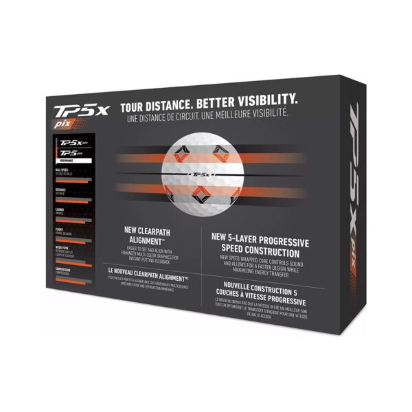 Taylormade TP5x Pix 3.0 Golf Balls - White - Image 3